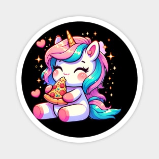 Pizza Unicorn Lover, Love Eating Pizza Magnet